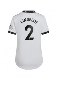 Manchester United Victor Lindelof #2 Voetbaltruitje Uit tenue Dames 2022-23 Korte Mouw